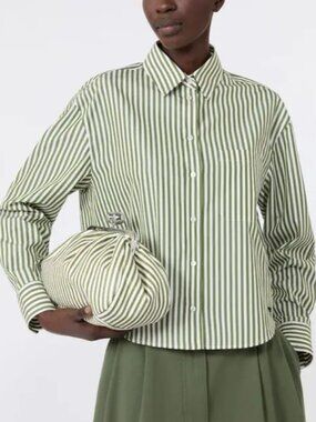 Max Mara WEEKEND !Perak Striped Cotton- Poplin Shirt (US/4)